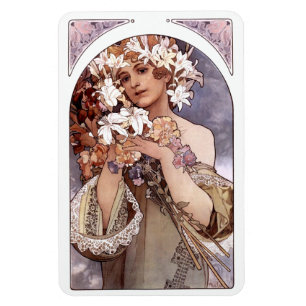 Alfons Mucha: Bloem Magneet