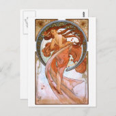 Alfons Mucha: Dance Briefkaart (Voorkant / Achterkant)