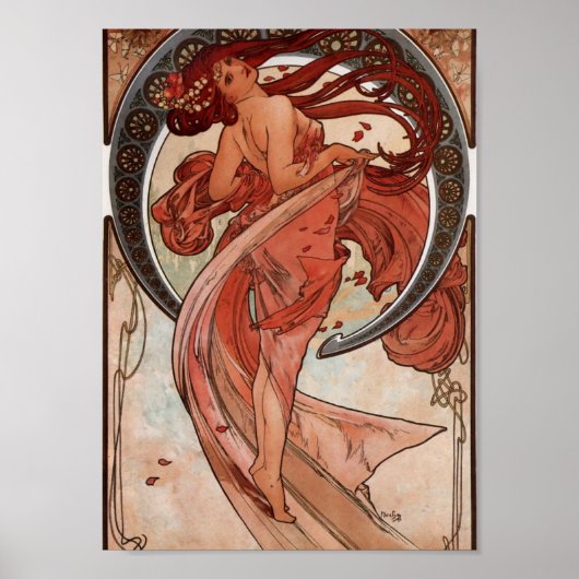 Alfons Mucha Dance Poster (Voorkant)
