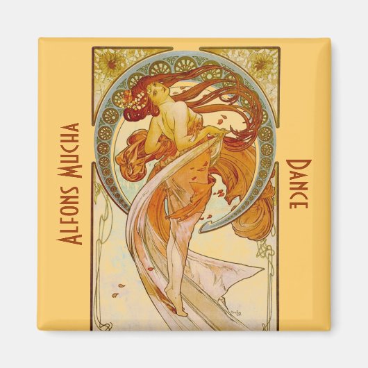 Alfons Mucha Dance  Print Magnet Magneet (Voorkant)
