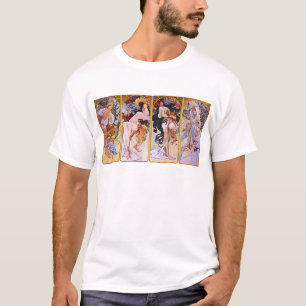 Alfons Mucha ~ De vier seizoenen T-shirt