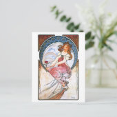 Alfons Mucha: Gebruik van verf Briefkaart (Staand voorkant)