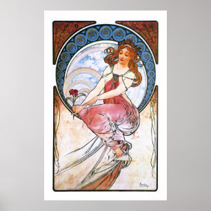 Alfons Mucha: Gebruik van verf Poster