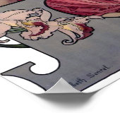  Alfons Mucha Girl met bloemen Poster (Hoek)