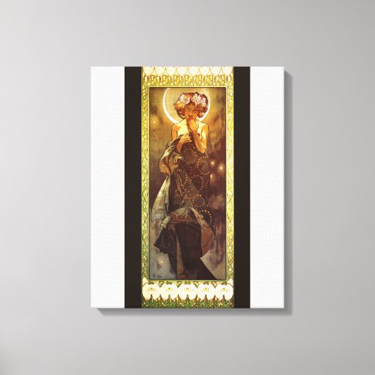 Alfons Mucha: Luna Canvas Afdruk (Voorkant)