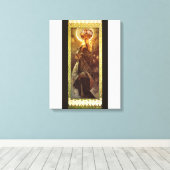 Alfons Mucha: Luna Canvas Afdruk (Insitu (Houten vloer))