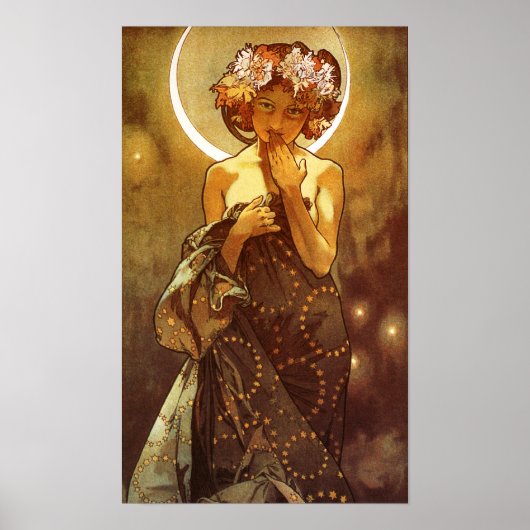 Alfons Mucha: Luna Poster (Voorkant)