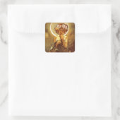 Alfons Mucha: Luna Vierkante Sticker (Tas)