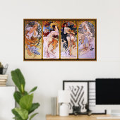 Alfons Mucha ~ Poster des quatre saisons (Bureau à domicile)