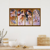 Alfons Mucha ~ Poster des quatre saisons (Cuisine)