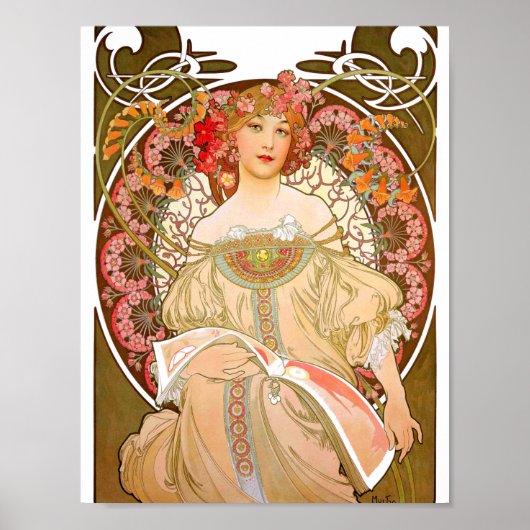 Alfons Mucha Reverie Poster (Voorkant)
