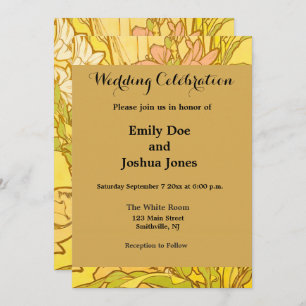 Alfonse Mucha Art Nouveau-bloemen Kaart