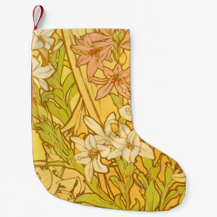 Alfonse Mucha Art Nouveau lelie bloemen Kleine Kerstsok