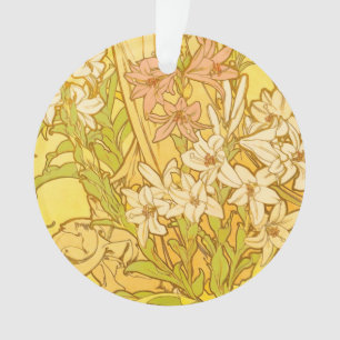 Alfonse Mucha Art Nouveau lelie bloemen Ornament