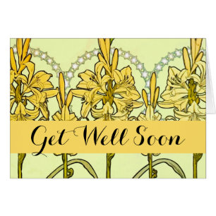 Alfonse Mucha Art Nouveau Lily Floral Pattern