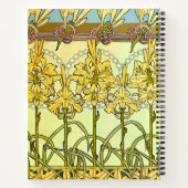 Alfonse Mucha Art Nouveau Lily Floral Pattern Notitieboek (Achterkant)