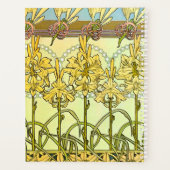 Alfonse Mucha Art Nouveau Lily Floral Pattern Planner (Achterkant)