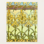 Alfonse Mucha Art Nouveau Lily Floral Pattern Planner (Voorkant)