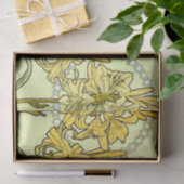 Alfonse Mucha Art Nouveau Lily Floral Pattern Tissuepapier (Geschenk)