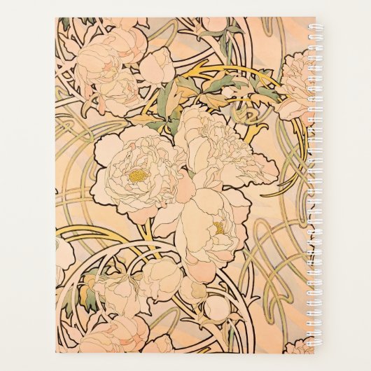 Alfonse Mucha Art Nouveau Peonies (Dos)