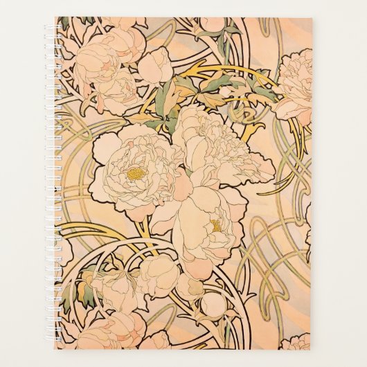 Alfonse Mucha Art Nouveau Peonies (Devant)