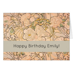 Alfonse Mucha Art Nouveau Peonies