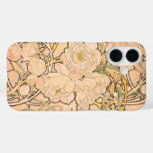 Alfonse Mucha Art Nouveau Peonies Case-Mate iPhone Case (Achterkant (horizontaal))