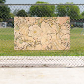 Alfonse Mucha Art Nouveau Peonies Spandoek (Insitu)