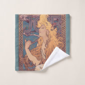 Alfonse Mucha Job Art Nouveau vrouw Bad Handdoek (Wasdoekje)