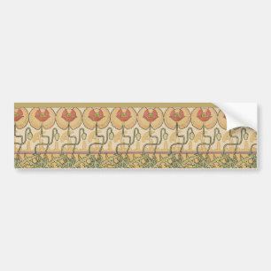 Alfonse Mucha Klaprozen Art Nouveau Bloem Behangse Bumpersticker