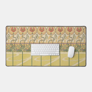 Alfonse Mucha Klaprozen Art Nouveau Bloem Behangse Bureaumat