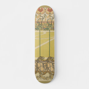 Alfonse Mucha Klaprozen Art Nouveau Bloem Behangse Skateboard