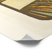 Alfonse Mucha Retro Vrouw  Fietsen Poster (Hoek)