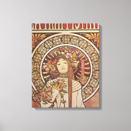 Alfonse Mucha Trappistine Nouveau Canvas Afdruk (Voorkant)