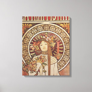 Alfonse Mucha Trappistine Nouveau Vintage Poster Canvas Afdruk