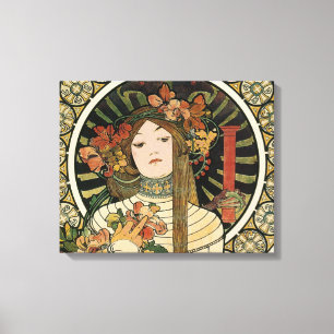 Alfonse Mucha Trappistine Nouveau Vintage Poster Canvas Afdruk
