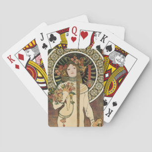 Alfonse Mucha Trappistine Nouveau Vintage Poster Speelkaarten