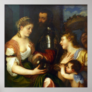 Alfonse van Alvalos, Marquis del Vasto - Titiaan Poster