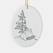 Alford Lake Camp Snowy Tent Ornament (Rechts)