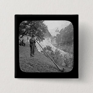  Alforn Magic Lantern Slide Vierkante Button 5,1 Cm