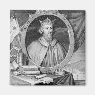 Alfred de Grote (849-99) Koning van Wessex, gegrav Magneet