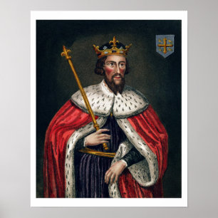 Alfred de Grote (849-99), na een schilderij in de Poster