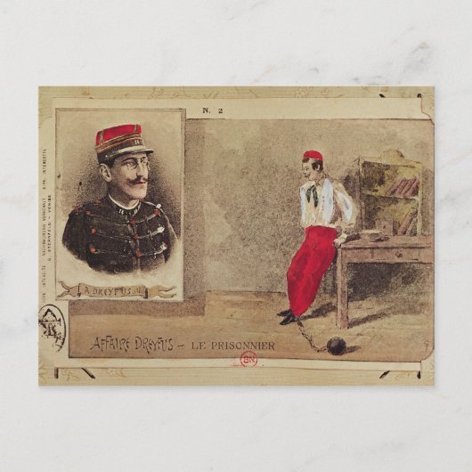 Alfred Dreyfus als gevangene 1894-1906 Briefkaart (Voorkant)