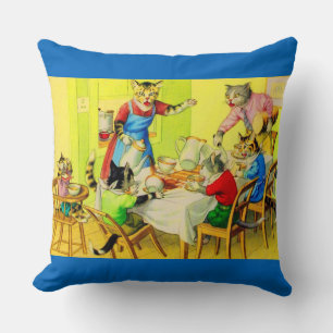 Alfred Mainzer cats Dinner Disaster print Kussen