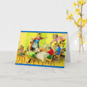 Alfred Mainzer katten Dinner Disaster Kaart (Gele Bloem)