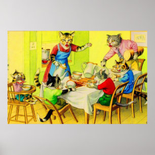 Alfred Mainzer katten Dinner Disaster Poster