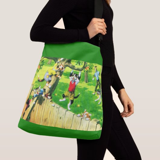 Alfred Mainzer klimt een appelboom Crossbody Tas (Dichtbij)