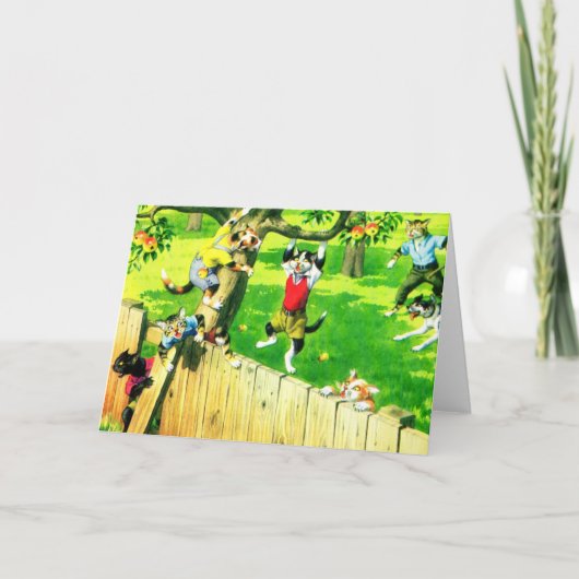 Alfred Mainzer klimt een appelboom Kaart (Voorkant)