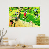 Alfred Mainzer klimt een appelboom Poster (Keuken)