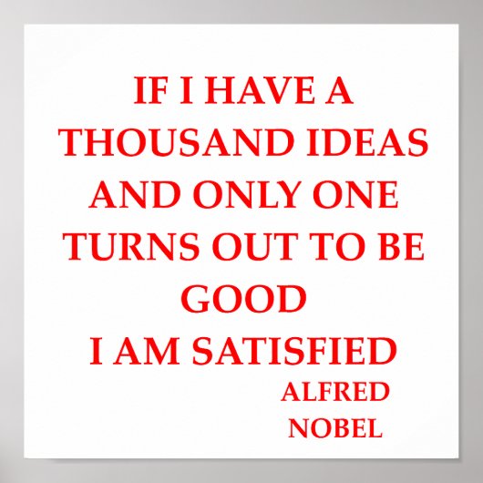 alfred nobel poster (Voorkant)